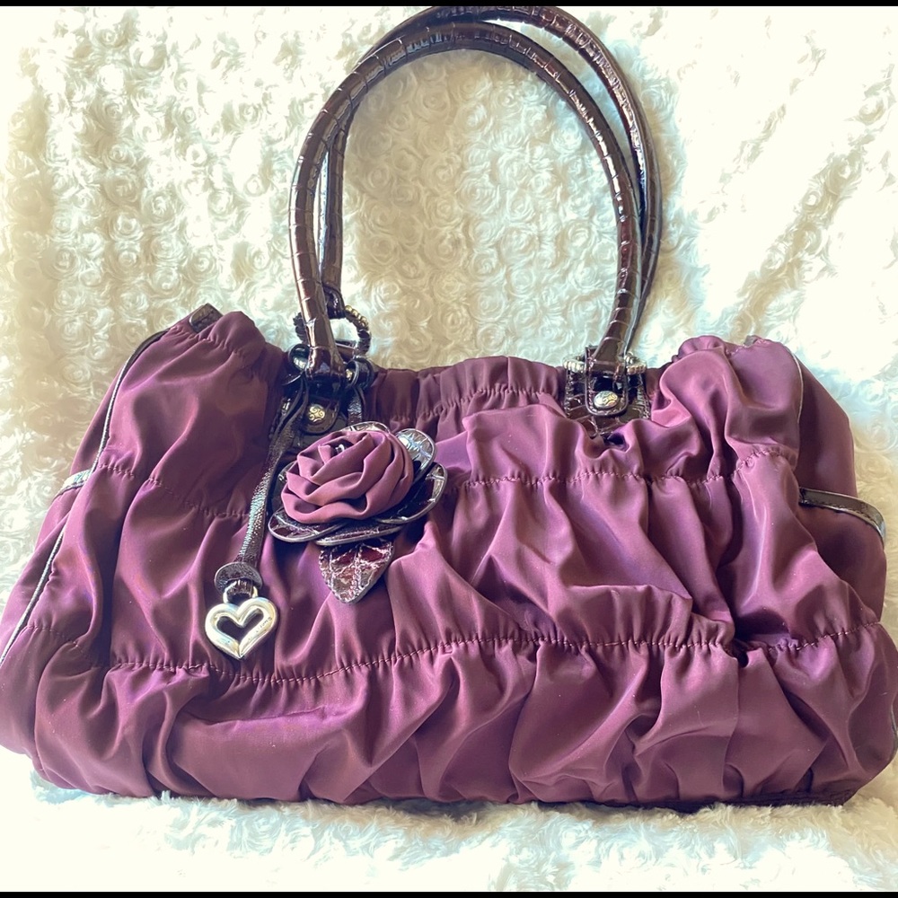 Brighton Burgundy Large Satchel Handbag